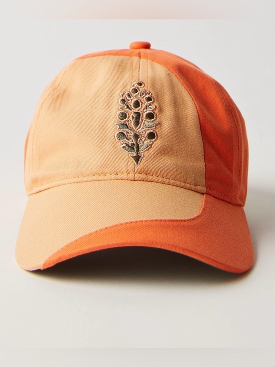 NWT FREE PEOPLE MOVEMENT RULE THE COURT BASEBALL HAT TANGERINE COMBO